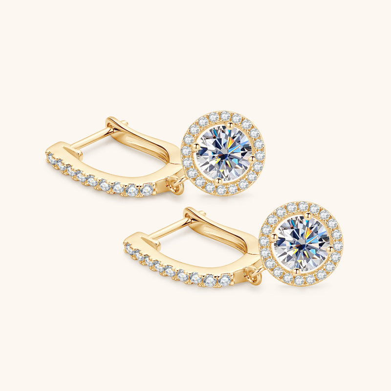 Eleganta Diamantörhängen 925 Silver – Lyxig Design