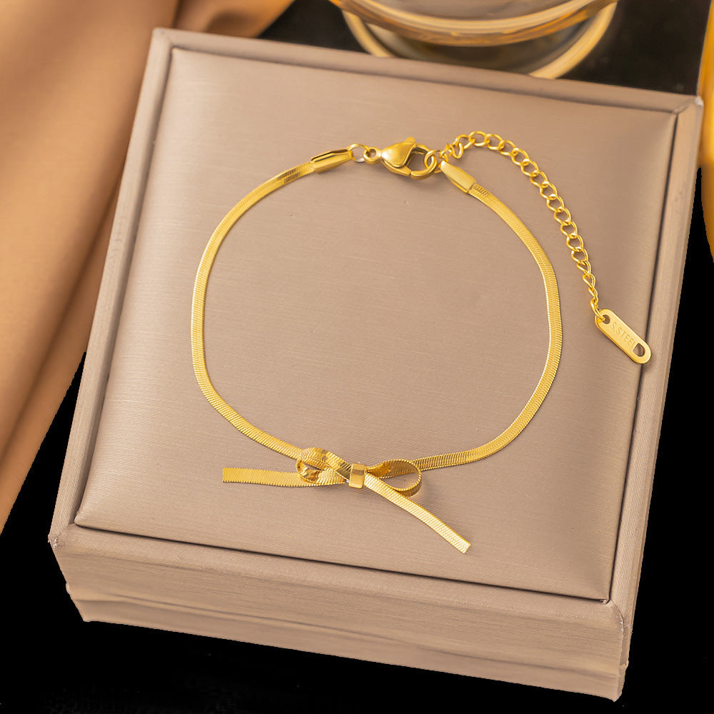 Rosett Armband - Titanstål - Guld/Silver