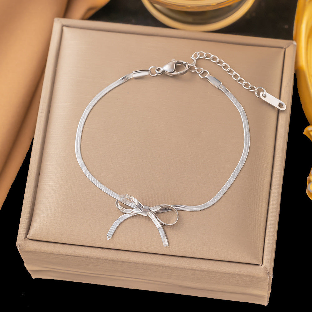 Rosett Armband - Titanstål - Guld/Silver