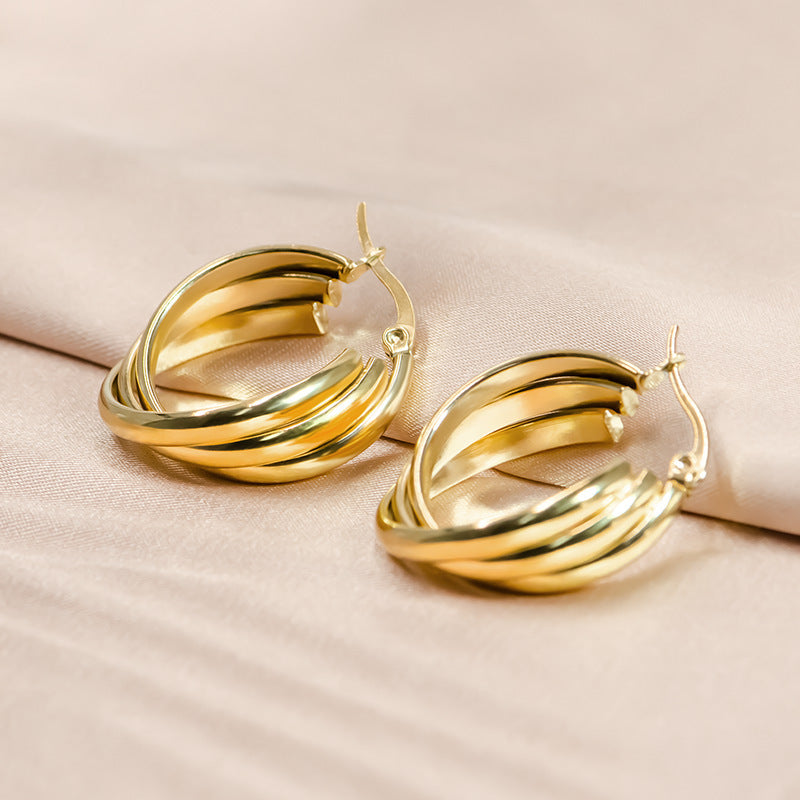 Geometriska Örhängen – Guld, Silver & Roséguld
