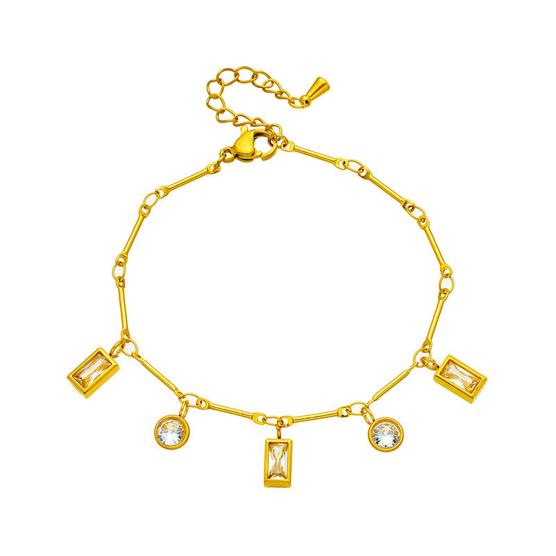 Elegant Guldarmband – Rhinestone Smycke för Kvinnor
