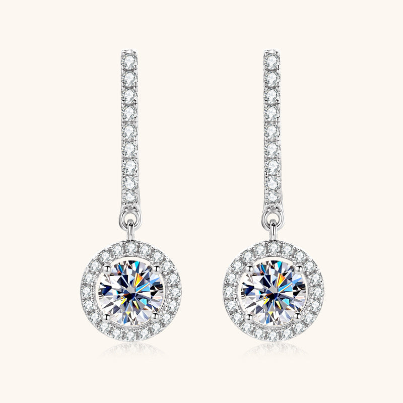 Eleganta Diamantörhängen 925 Silver – Lyxig Design