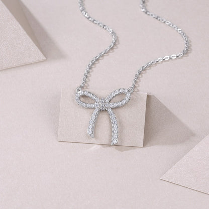 Halsband med Moissanite-silver liknande Sten